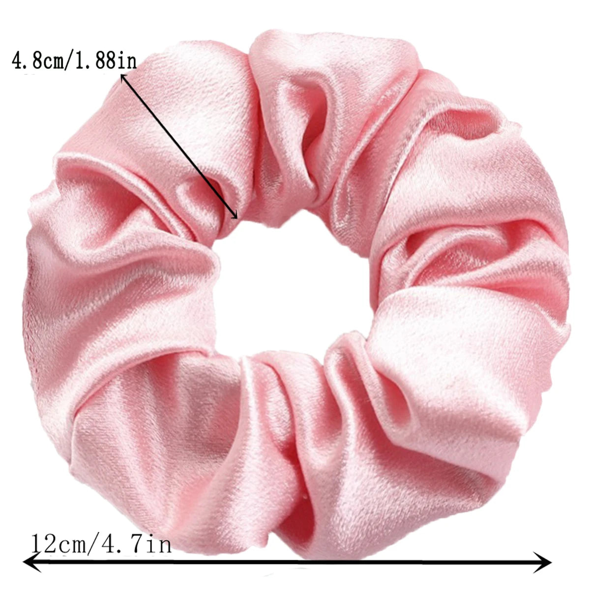 Silky Satin Hair Scrunchies - Pack of five